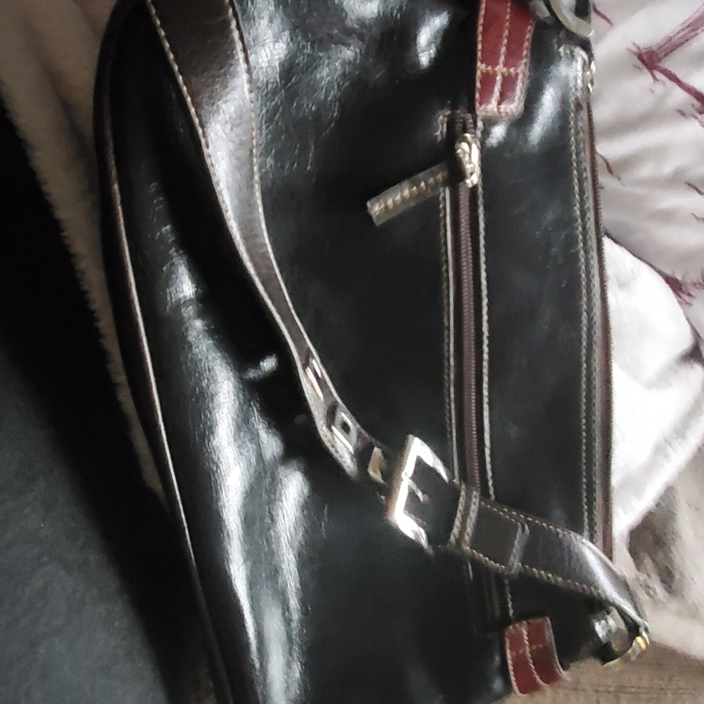 Small brown and black stylish purse